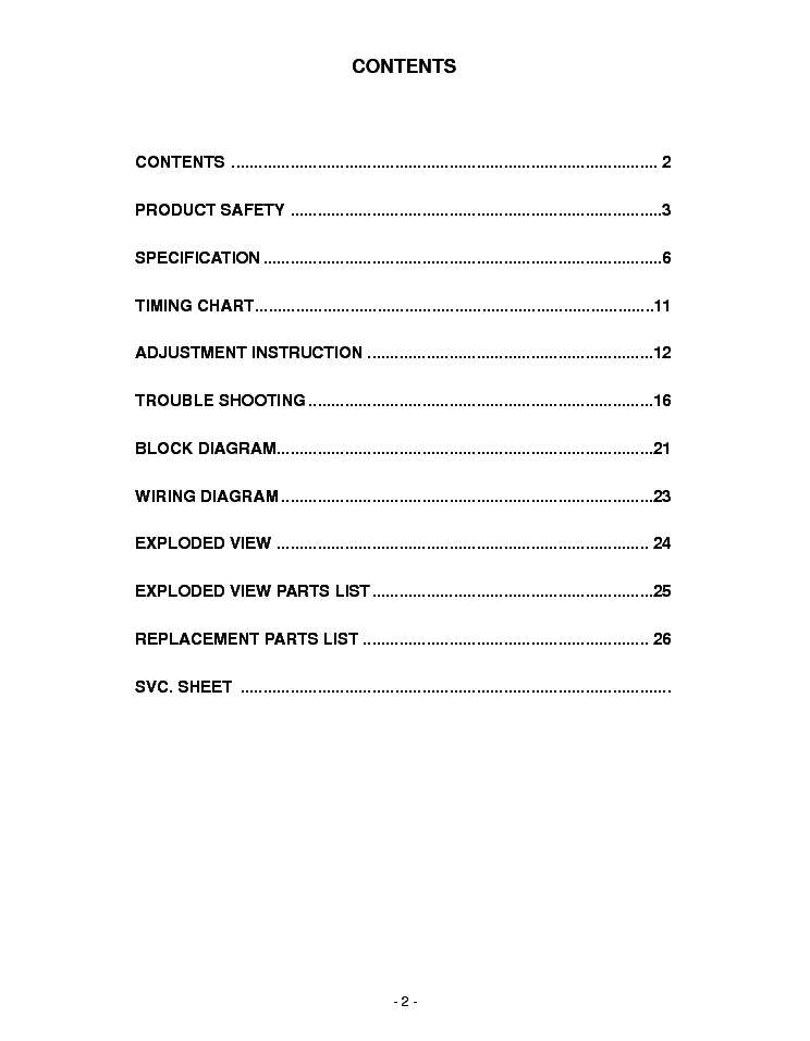LG RZ-17LZ50 ML-041B service manual (2nd page)