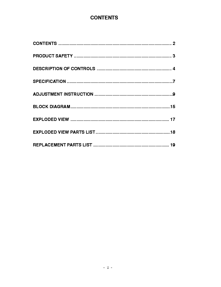 LG RZ-20LA66K CH ML-024D service manual (2nd page)