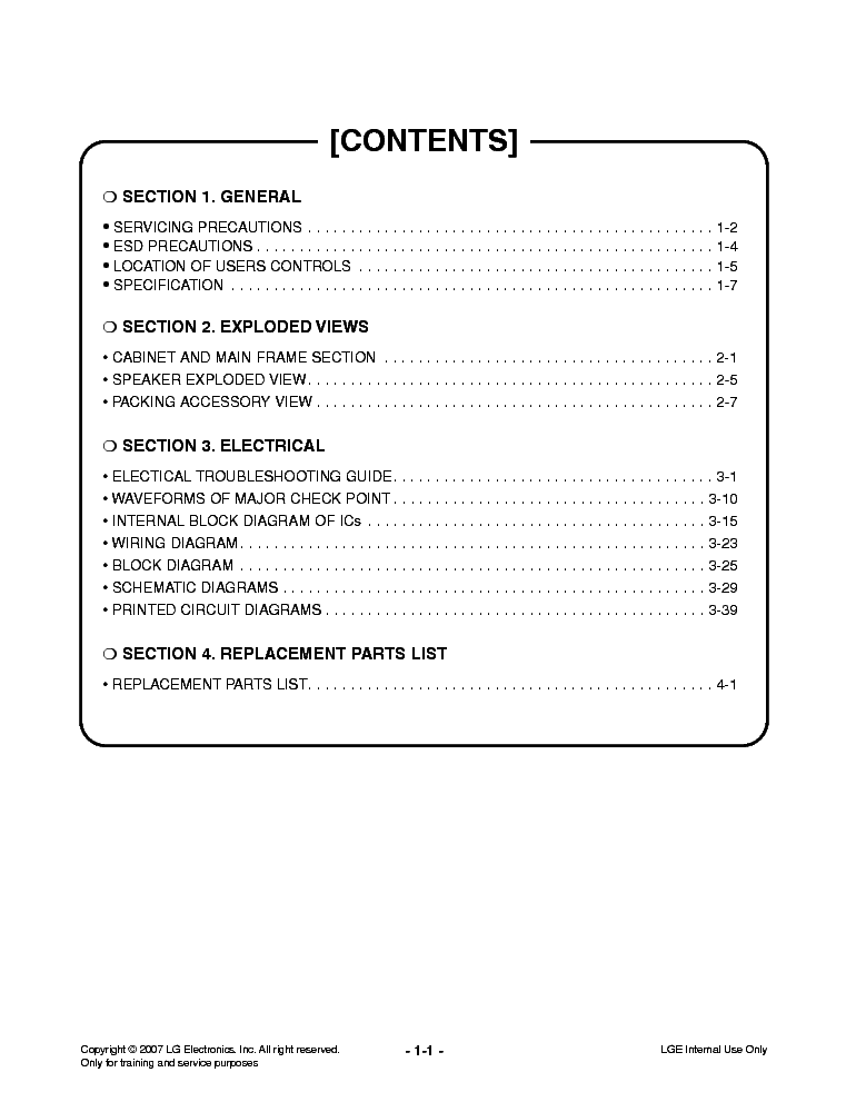 LG XB12 XBS12V SM service manual (2nd page)