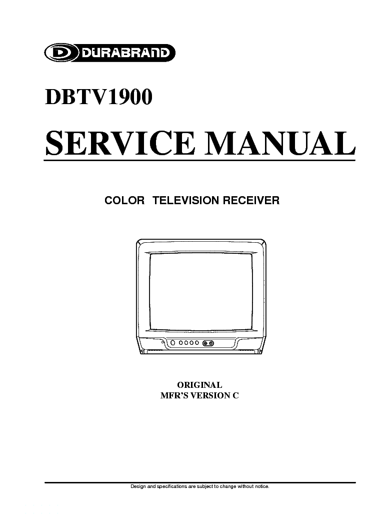 MEMOREX DBTV1900 OEC7045A TV SM Service Manual download, schematics ...