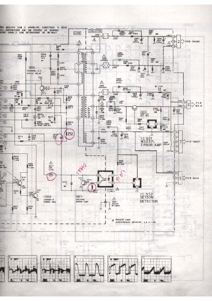 MITSUBISHI TC-29FS CRT TV SCH Service Manual download, schematics Sns-Brigh10