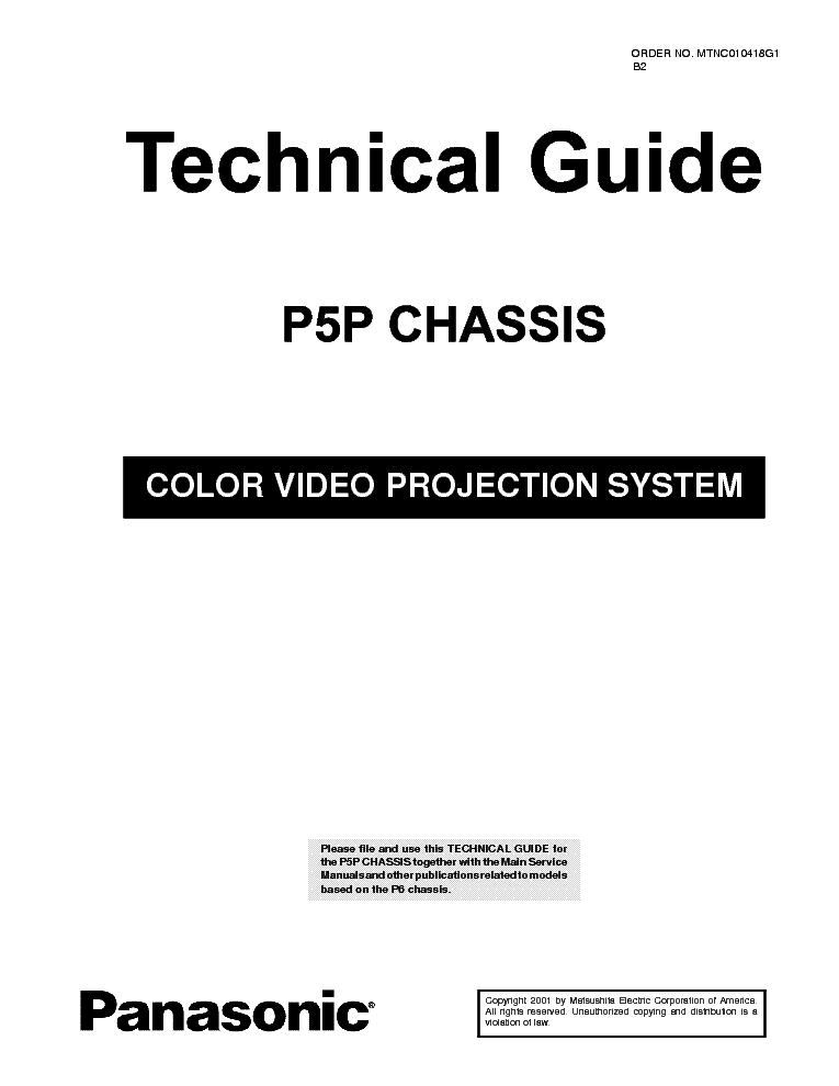 PANASONIC CHASSIS P5P TECHNICAL GUIDE service manual