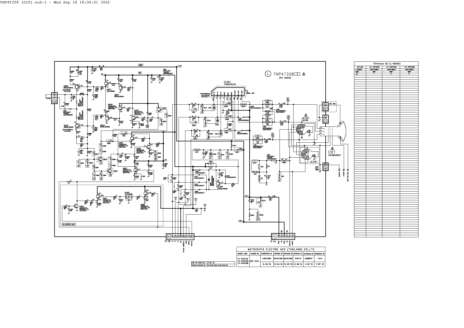 Panasonic tc 21e1r схема