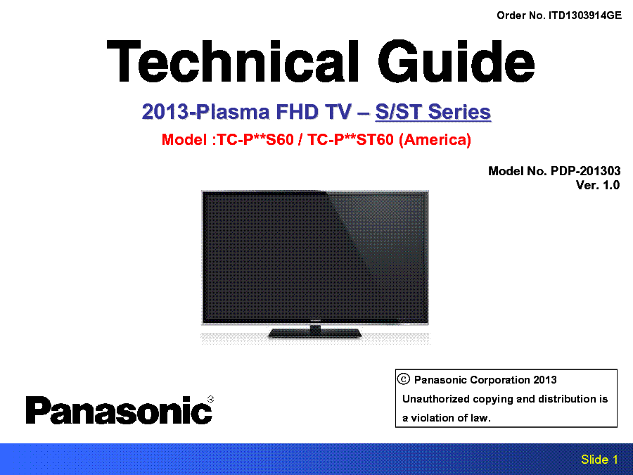 PANASONIC TC-PXXS60,TC-PXXST60 Service Manual download, schematics ...