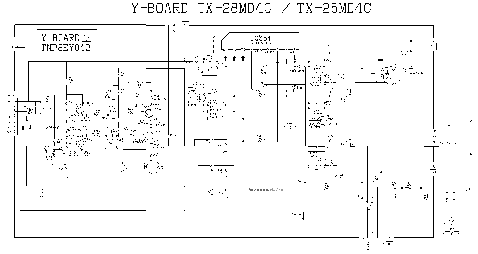 Panasonic tc 25v50r схема строчной развертки