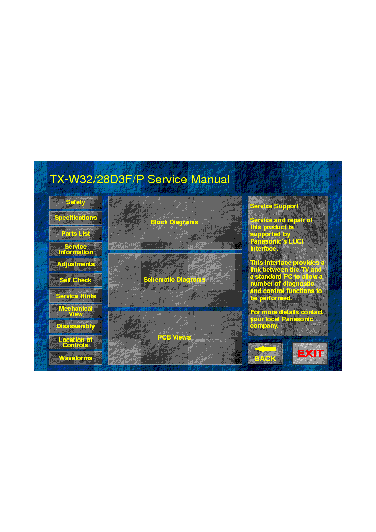 PANASONIC W32D3F P service manual