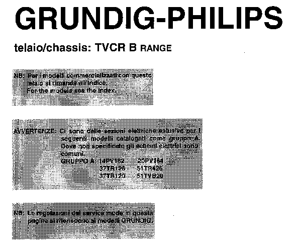 PHILIPS 14PV162,20PV164,37TR120,126 CHASSIS TVCR-B RANGE SM service manual (1st page)