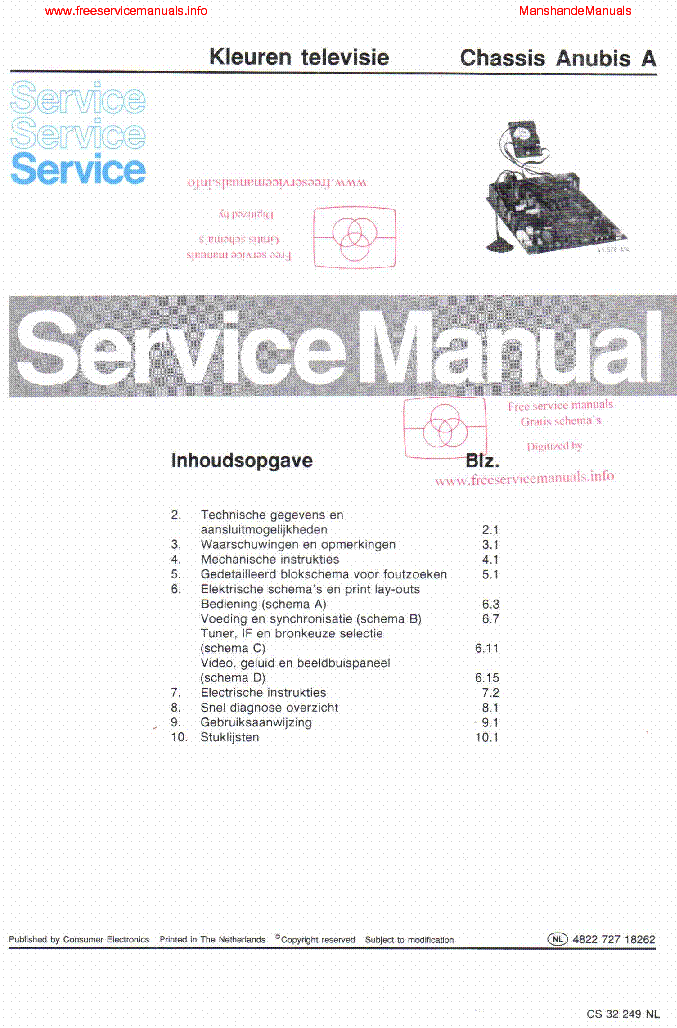 PHILIPS 17AA3346 CHASSIS ANUBIS A service manual (1st page)