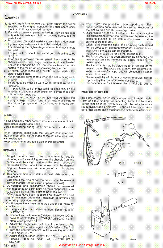 PHILIPS 20CT6050 CHASSIS CTO-S SM service manual (2nd page)
