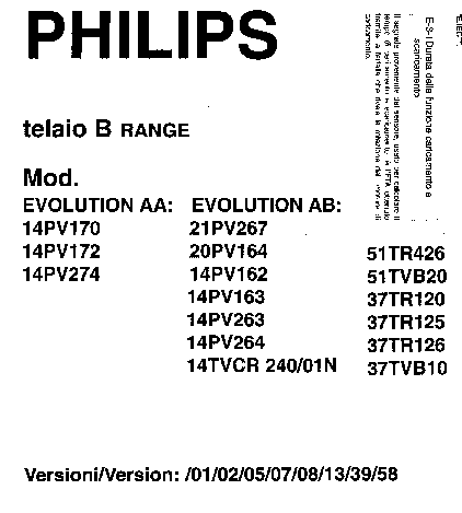 PHILIPS 21PV267 14TVCR240 EVOLUTIONAA service manual (1st page)