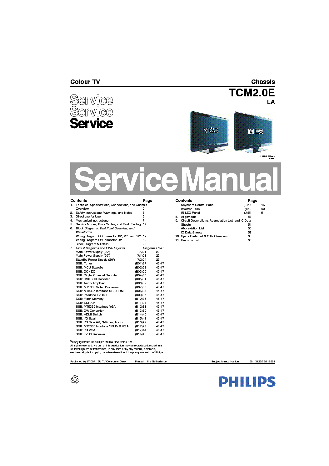 PHILIPS 26PFL 3403D-10 service manual (1st page)