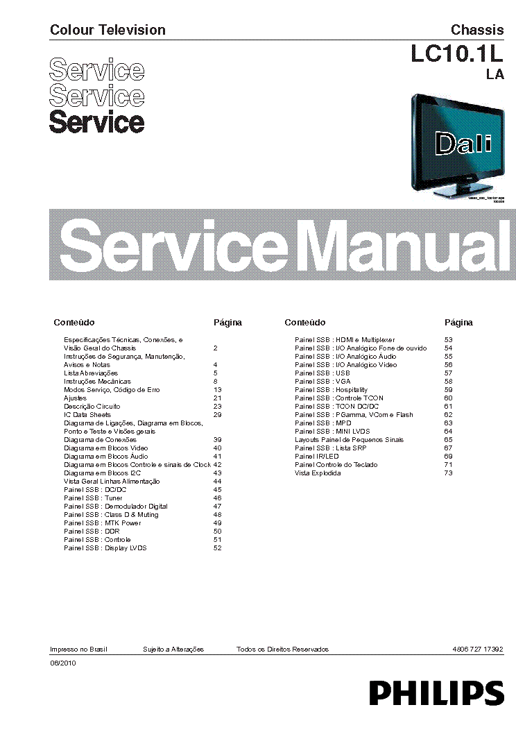 PHILIPS 32PFL3605 service manual (1st page)