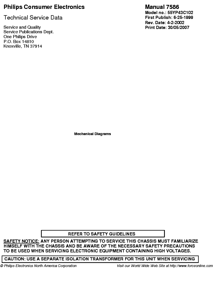 PHILIPS 55YP43C102 CHASSIS PTV841 service manual (2nd page)