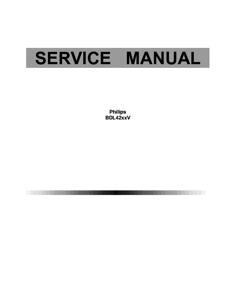PHILIPS BDL4251V BDL42XXV service manual (1st page)