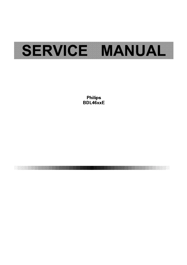 PHILIPS BDL4635E BDL46XXE service manual (1st page)