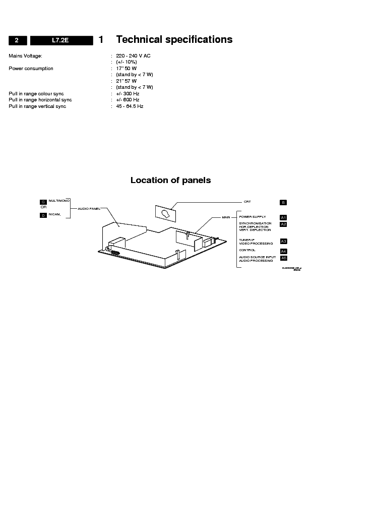 PHILIPS CH-L7.2 service manual (2nd page)