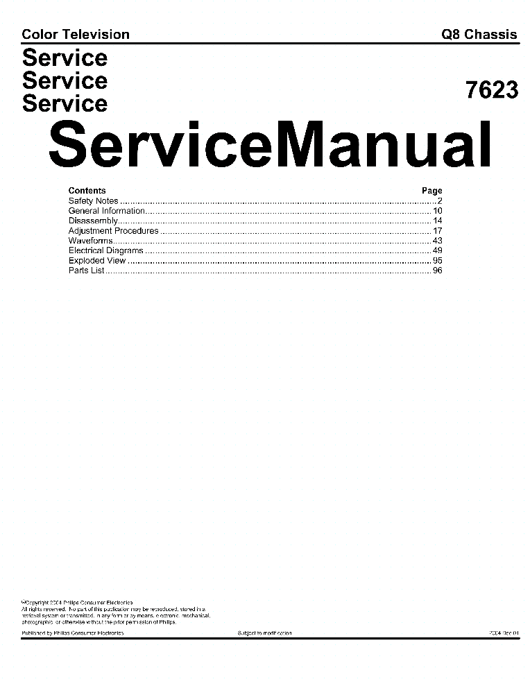 PHILIPS CH.-Q8 service manual (1st page)