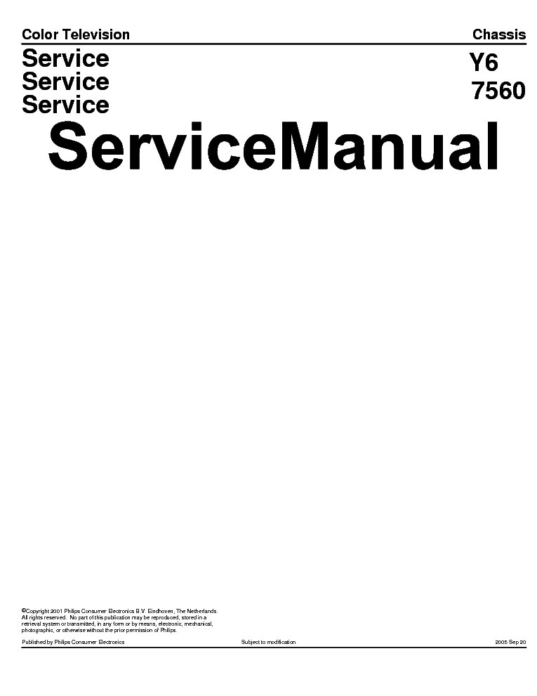 PHILIPS CH.-Y6 service manual (1st page)