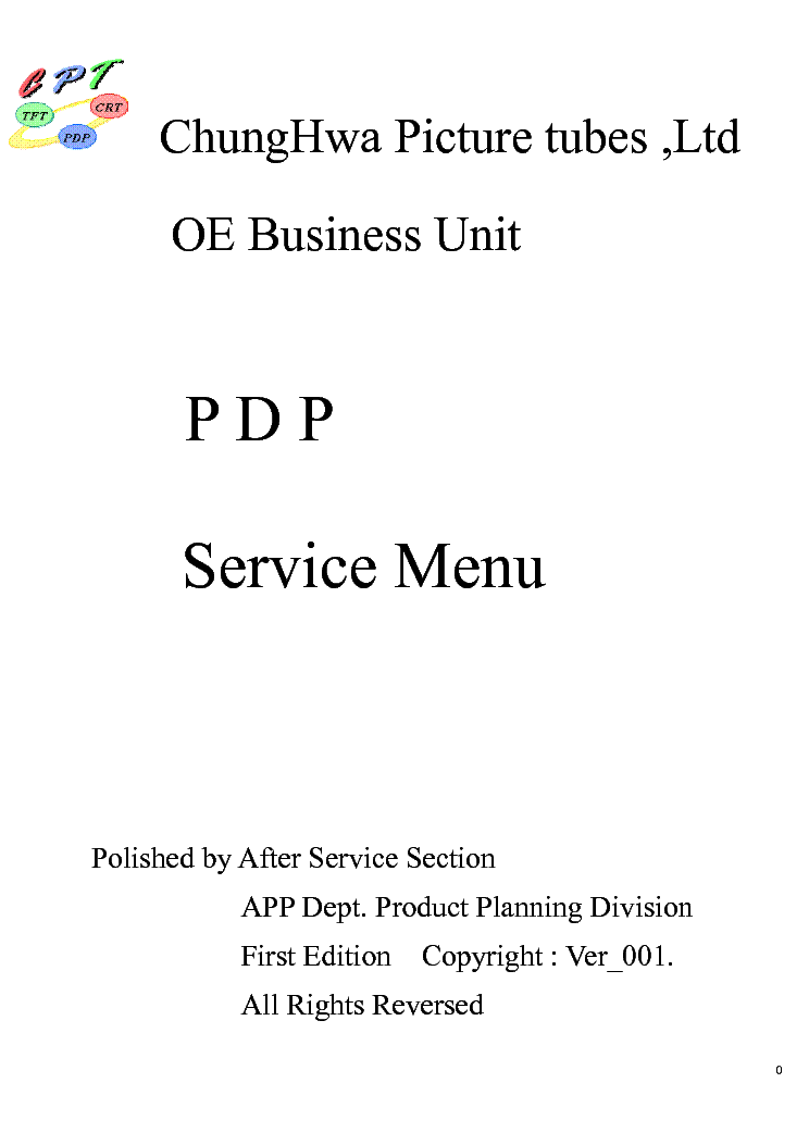 PHILIPS CHASSIS BDS4611 PDP service manual (1st page)