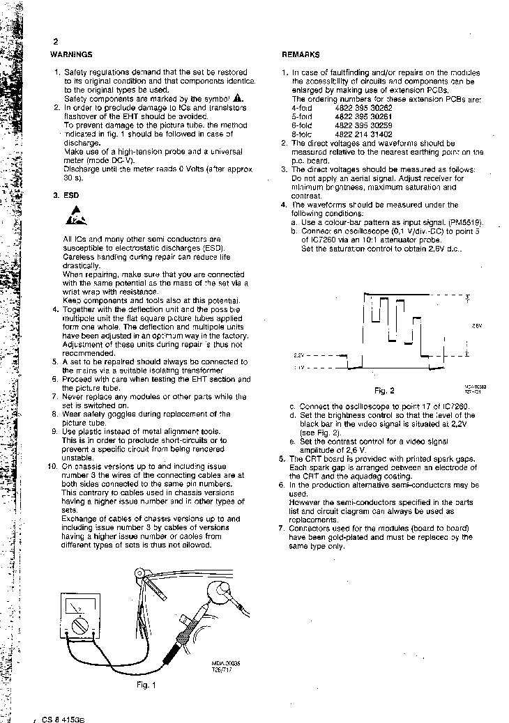 PHILIPS CHASSIS CP-110 SM service manual (2nd page)