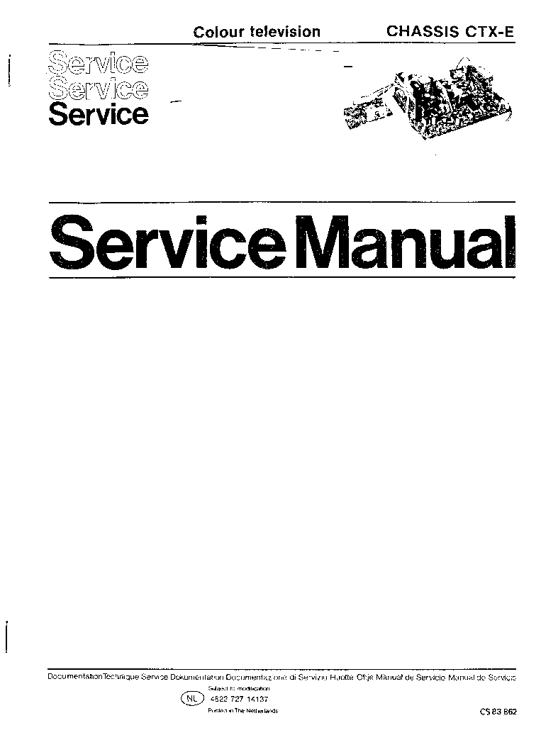 PHILIPS CHASSIS CTXE service manual (1st page)