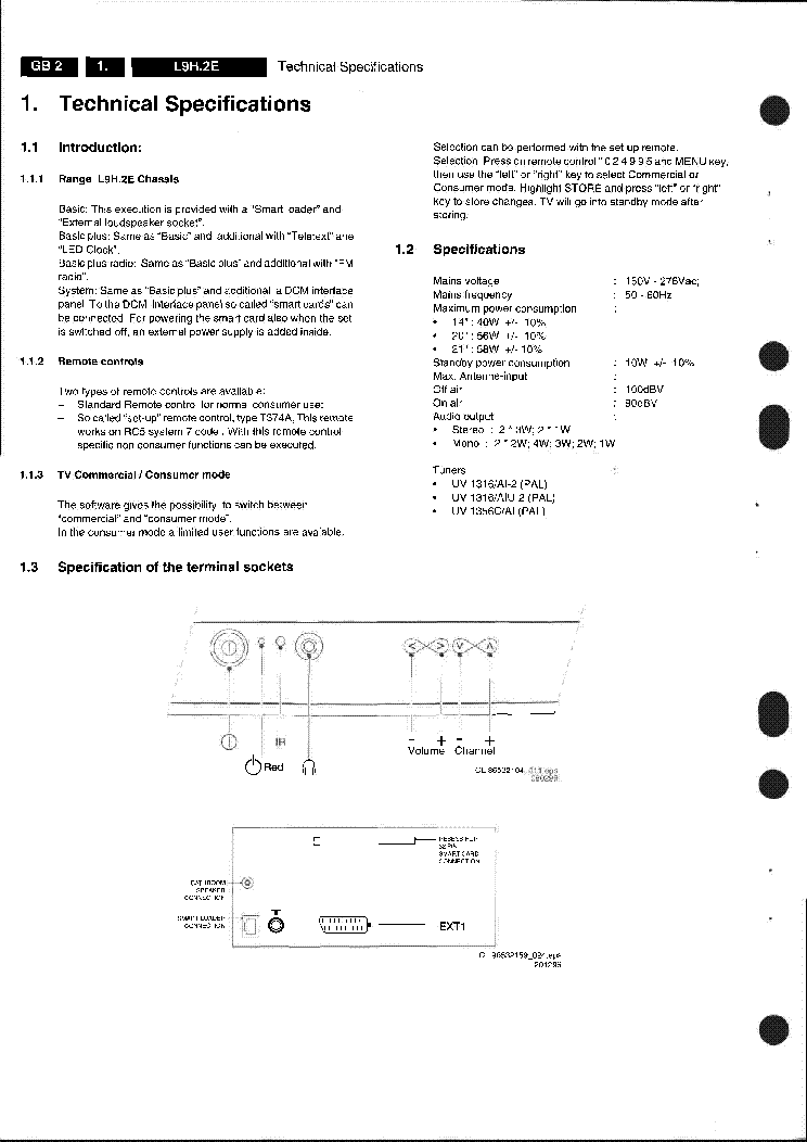 PHILIPS CHASSIS L9H.2E-AA SM service manual (2nd page)
