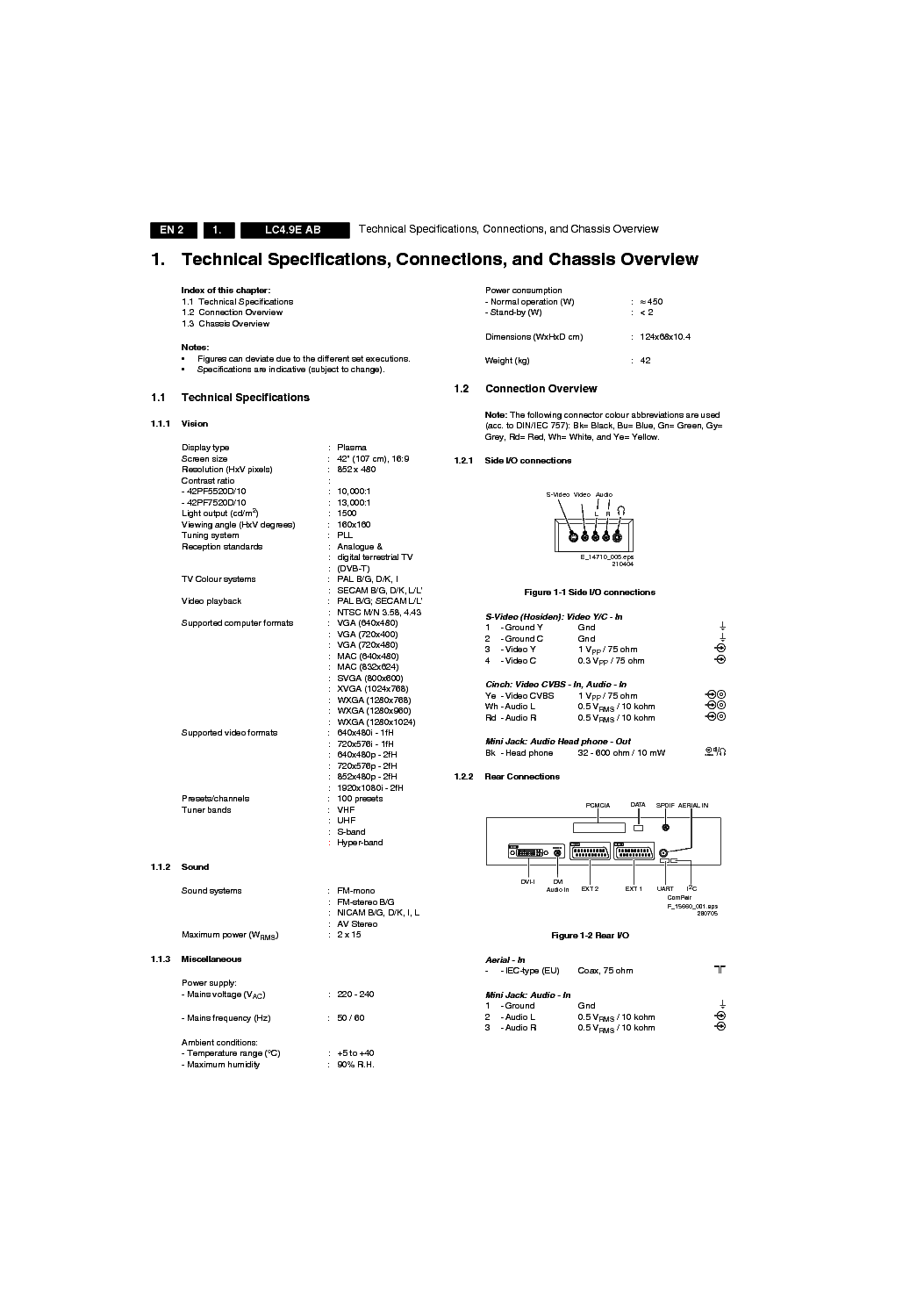 PHILIPS CHASSIS LC4.9E AB service manual (2nd page)