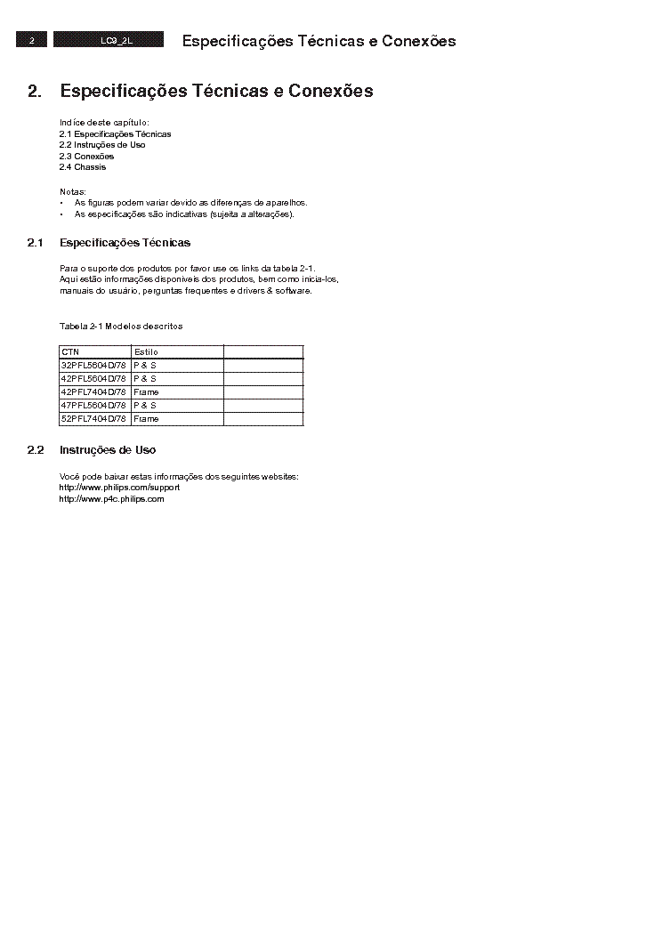 PHILIPS CHASSIS LC9.2L-LA service manual (2nd page)