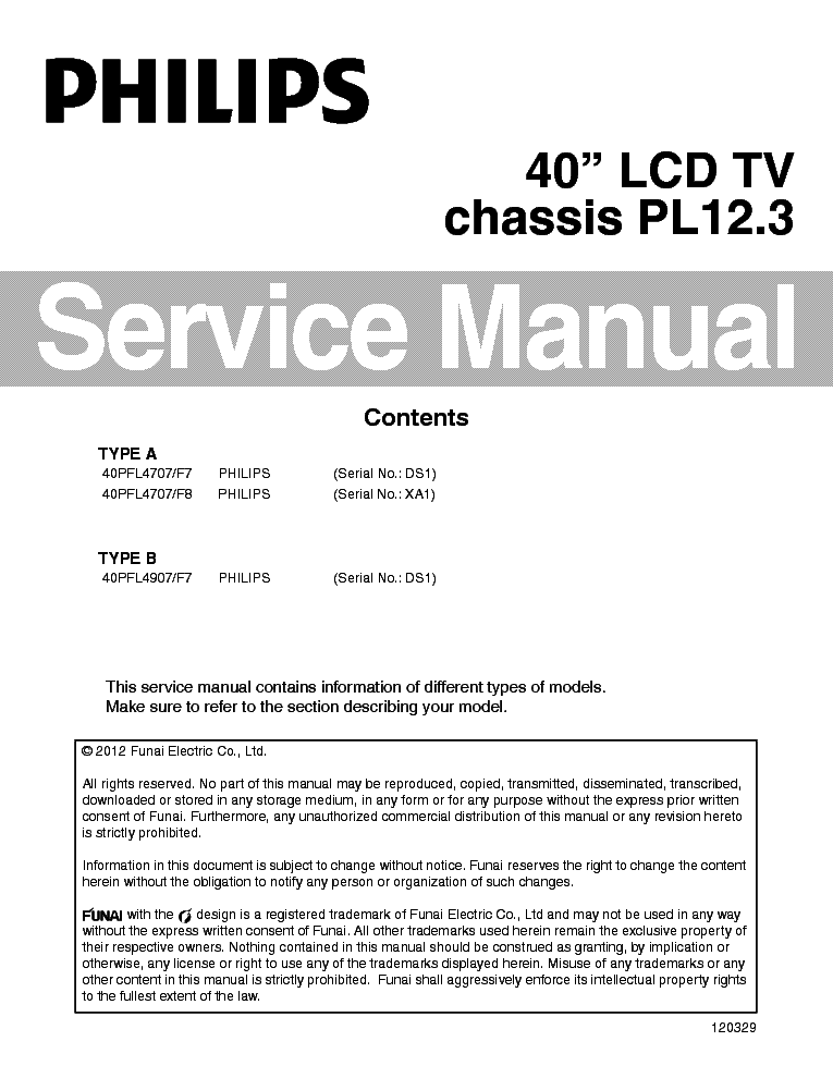 PHILIPS CHASSIS PL12.3 service manual (1st page)