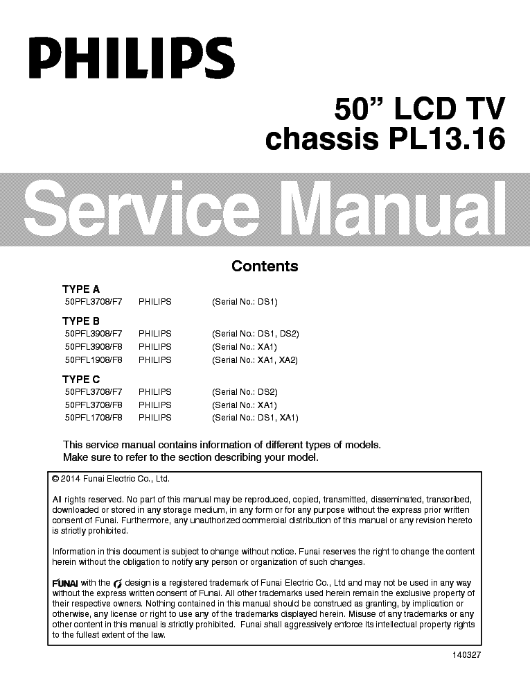PHILIPS CHASSIS PL13.16 SM service manual (1st page)
