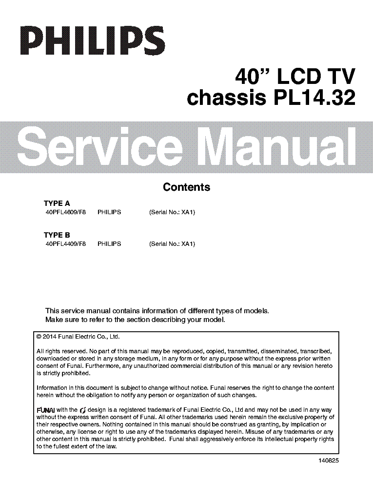 PHILIPS CHASSIS PL14.32 SM service manual (1st page)