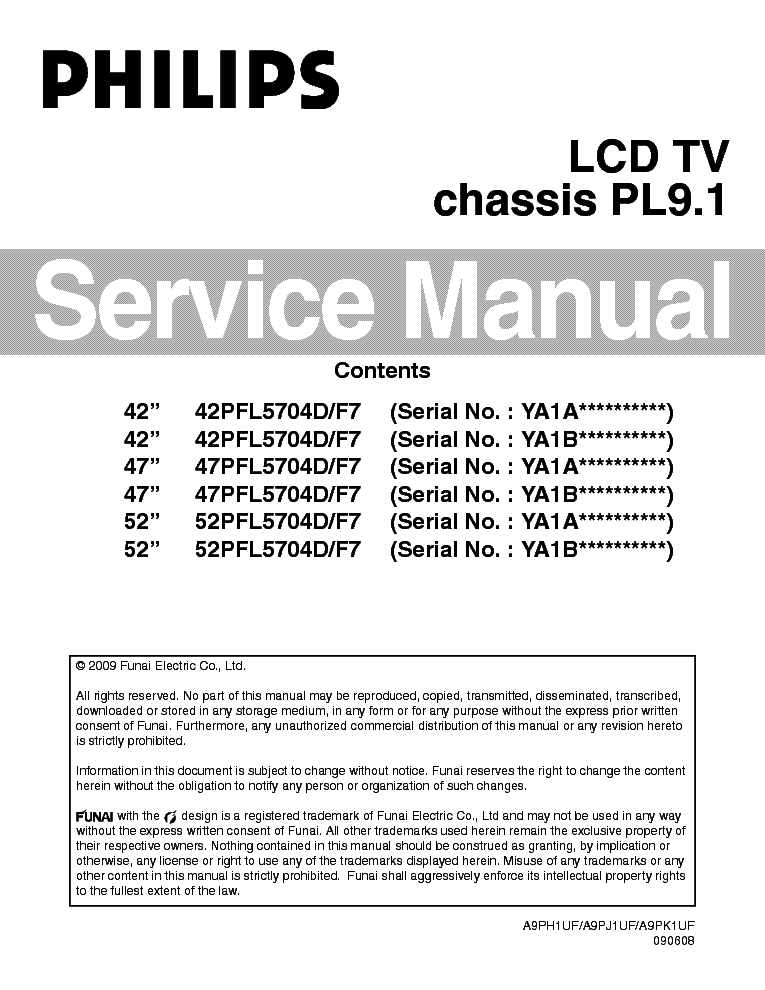 PHILIPS CHASSIS PL9.1 service manual (1st page)