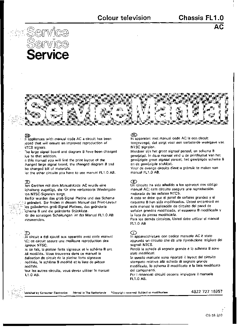 PHILIPS FL1.0-AC-CHASSIS service manual (1st page)