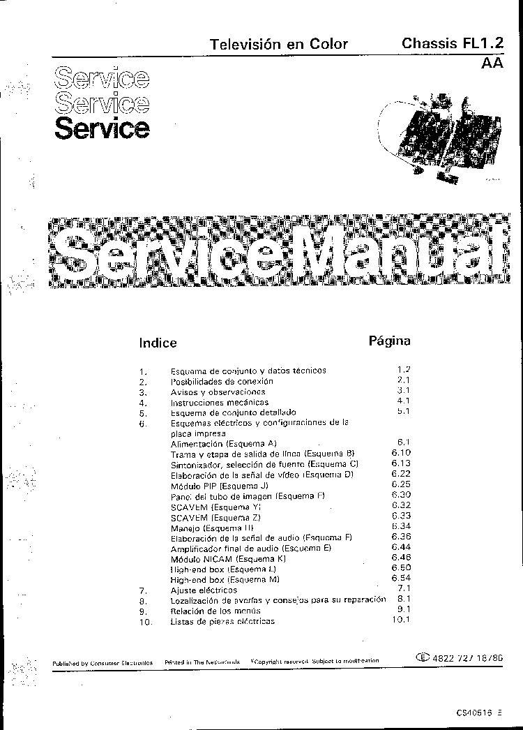 PHILIPS FL1.2AA-CHASSIS service manual (1st page)