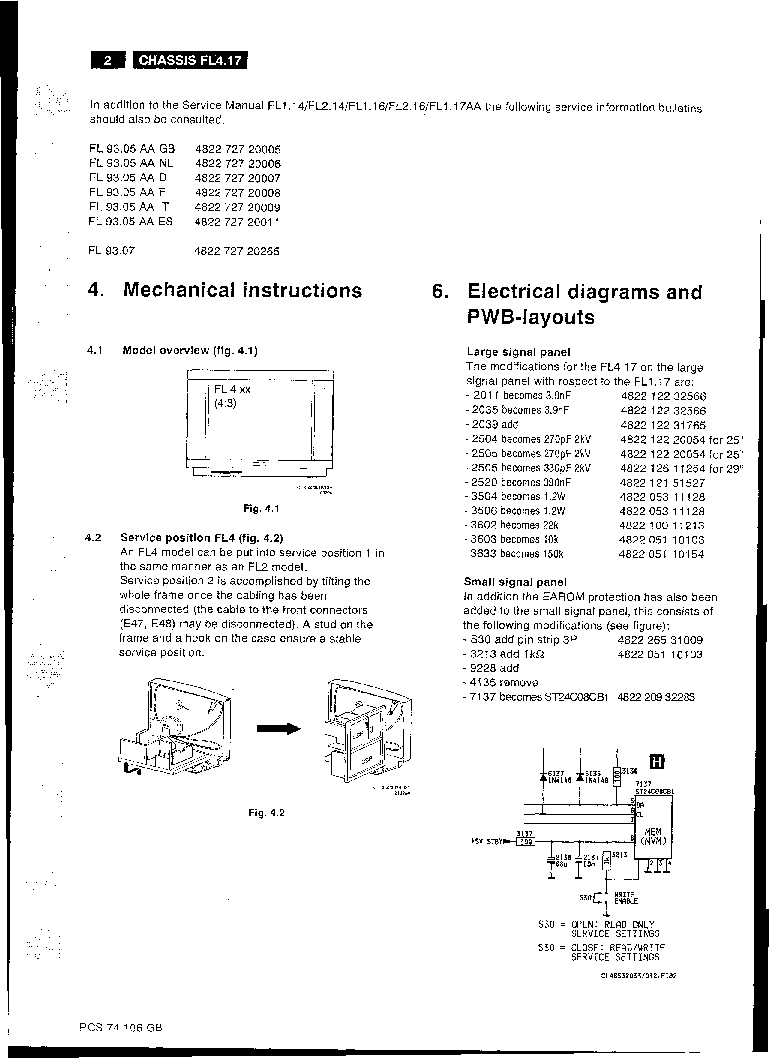 PHILIPS FL4.17-AA CHASSIS 1 service manual (2nd page)