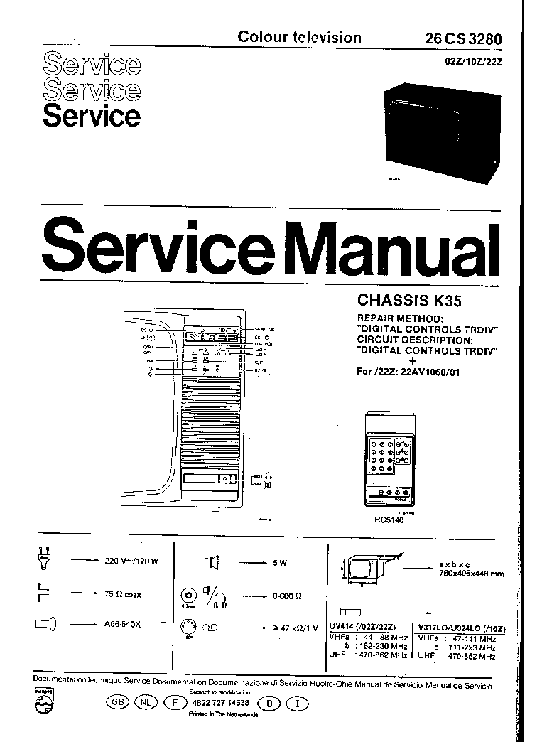 PHILIPS K35-CHASSIS service manual (1st page)