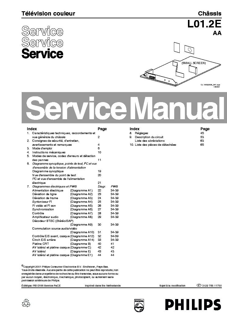 PHILIPS L01.2-EAA service manual (1st page)