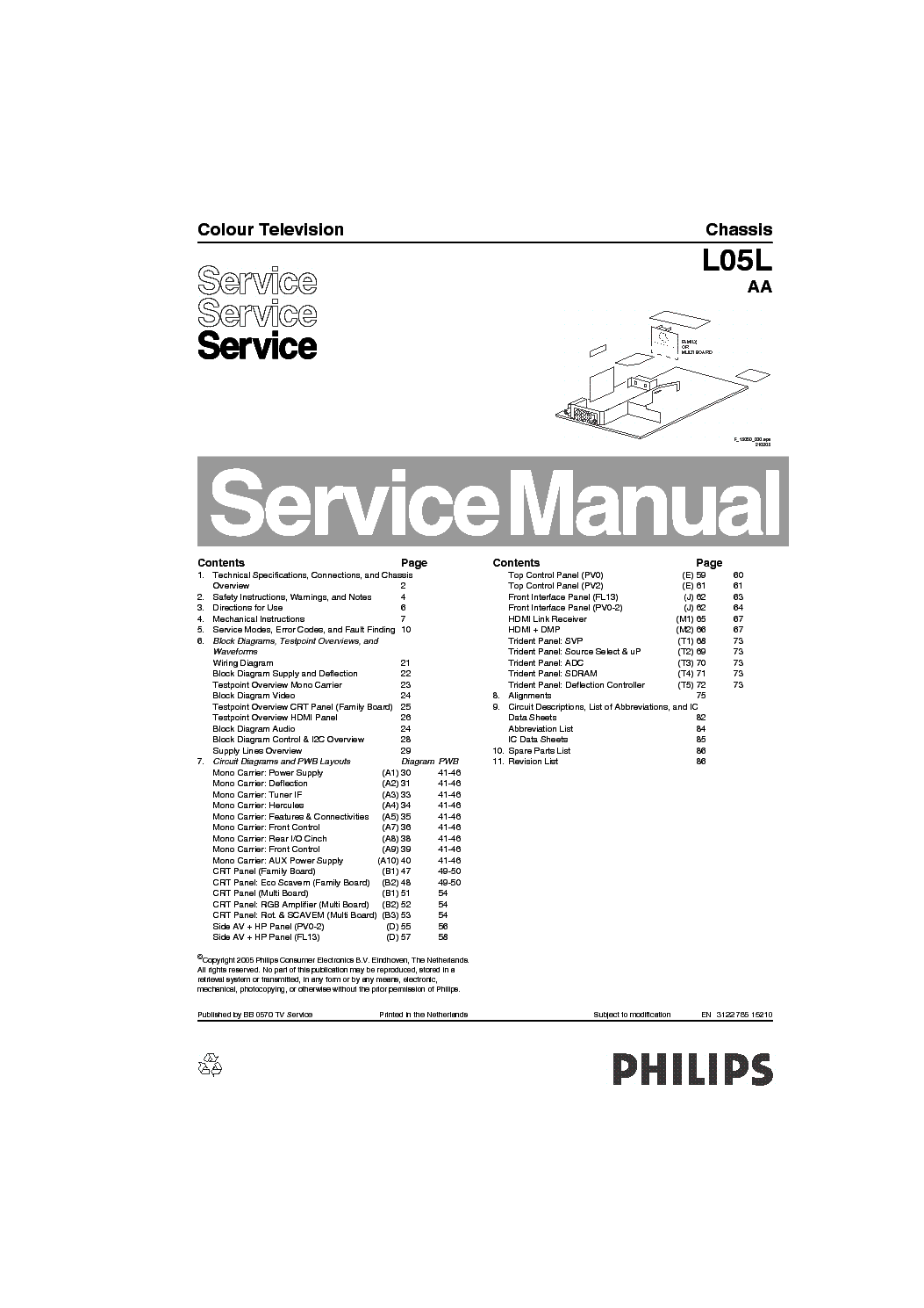 PHILIPS L05L-AA-CHASSIS service manual (1st page)