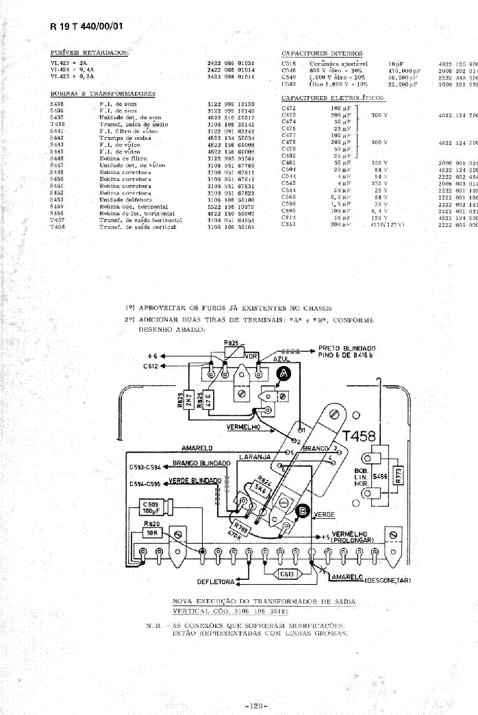 PHILIPS R19T 440-00-01 CHASSIS L1 TV SERVICE MANUALS 1962-1975 PORTUG SM service manual (2nd page)