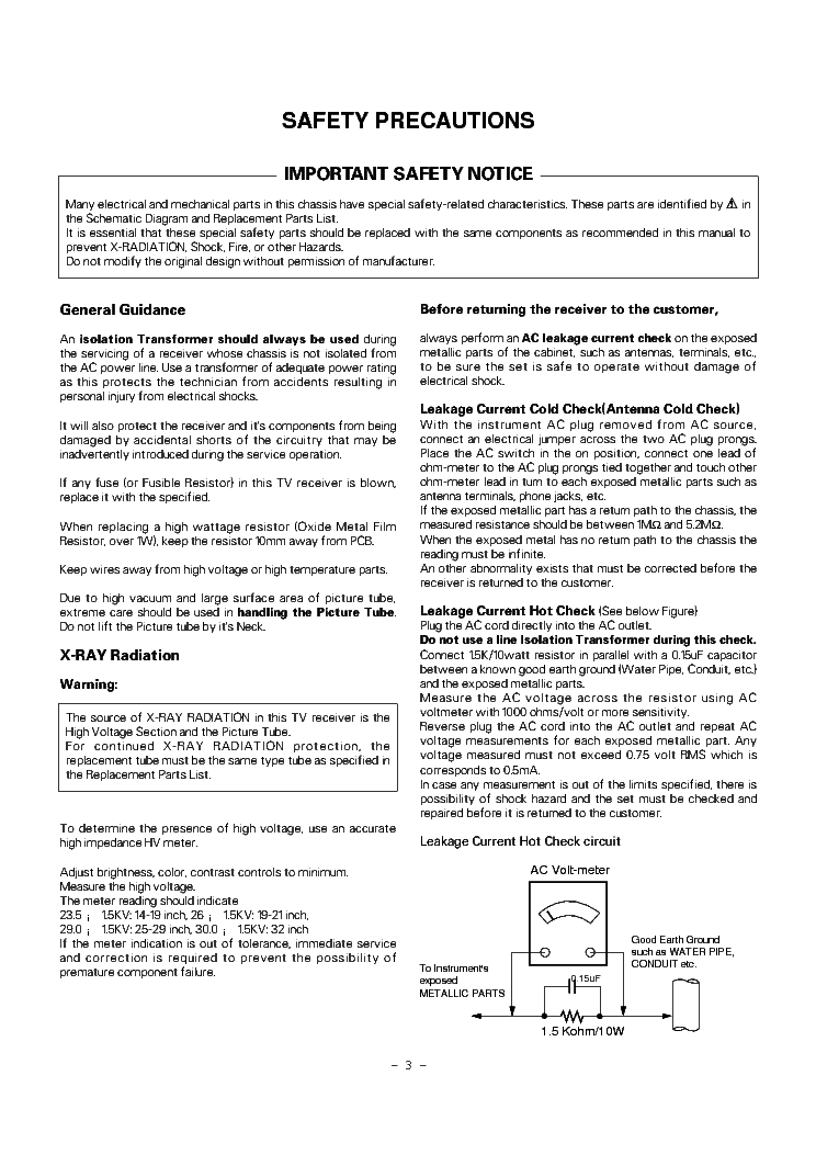PHILIPS RZ17 LZ10 SM service manual (2nd page)