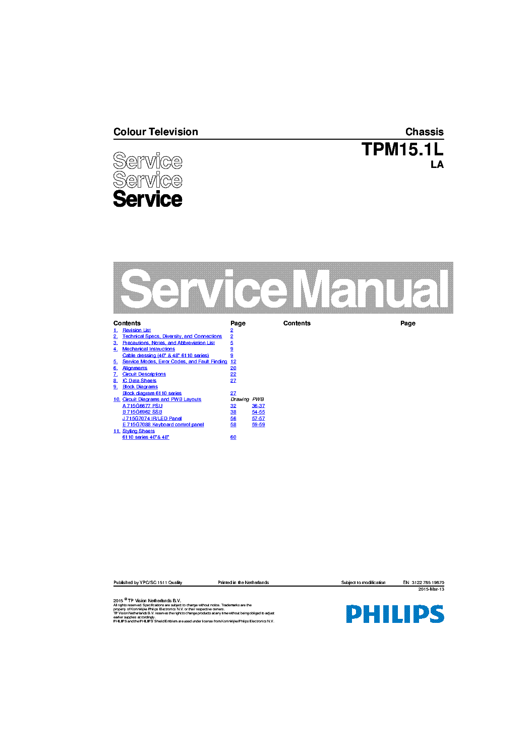 PHILIPS TPM15.1LLA 312278519870 150313 service manual (1st page)