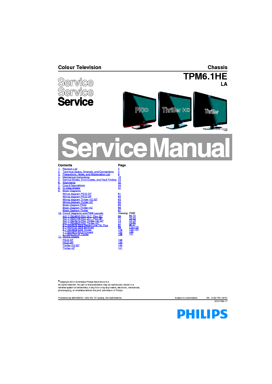 PHILIPS TPM6.1HELA 312278519181 service manual (1st page)