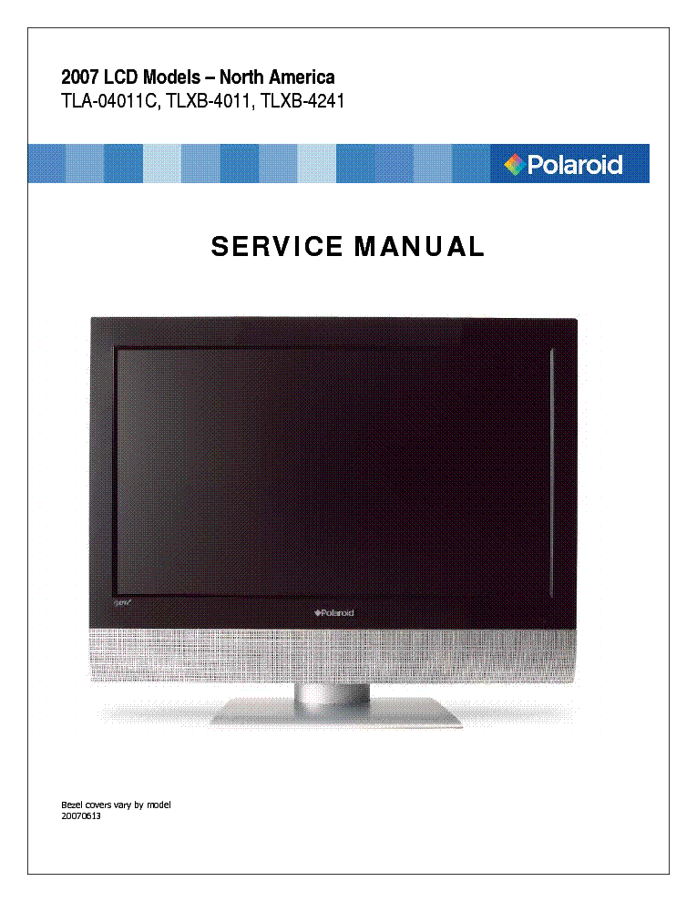 POLAROID TLA-04011C TLXB-4011 TLXB-4241 Service Manual download