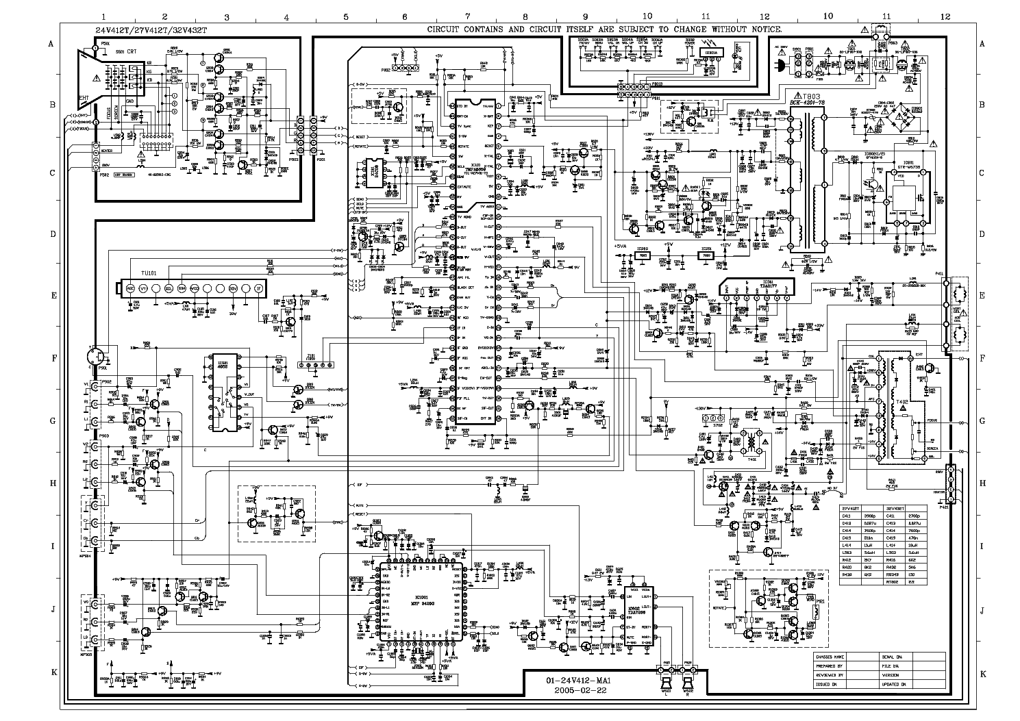 RCA 27V412T 32V432T-NTSC SCH service manual (1st page)