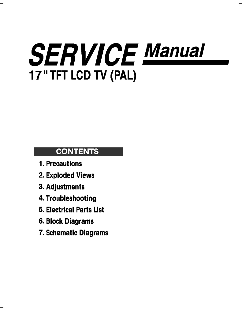 ROLSEN RL-17D40D service manual