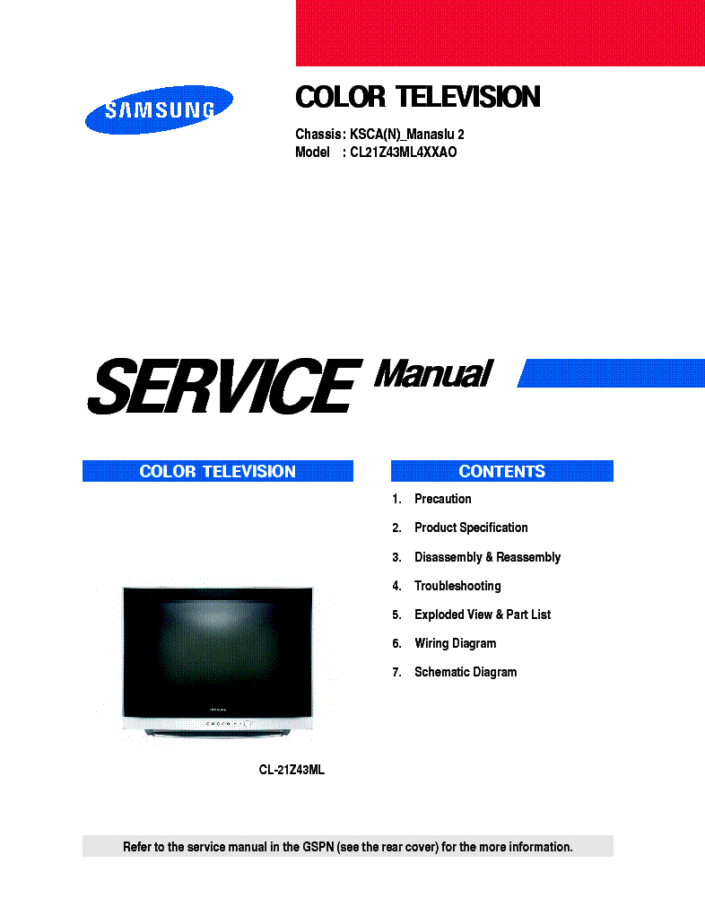 SAMSUNG CHASSIS KSCA Service Manual download, schematics, eeprom, repair  info for electronics experts