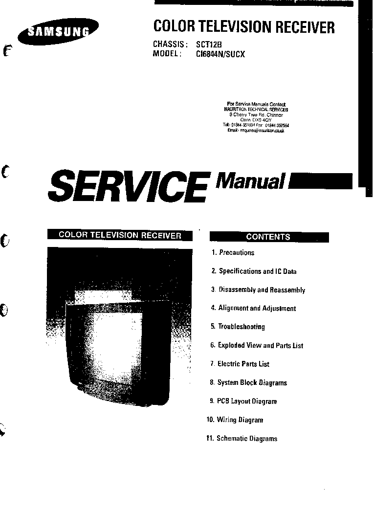 SAMSUNG CI6844N CHASSIS SCT12B service manual (1st page)