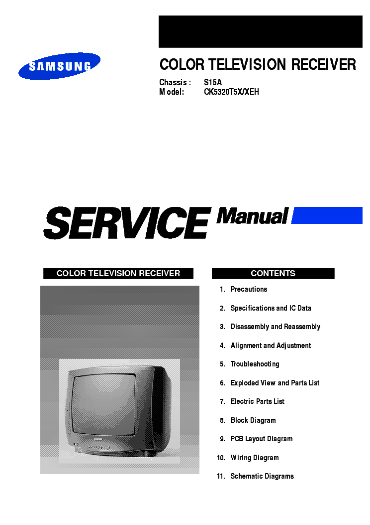 SAMSUNG CK5320T5X S15A CHASSIS SM service manual (1st page)