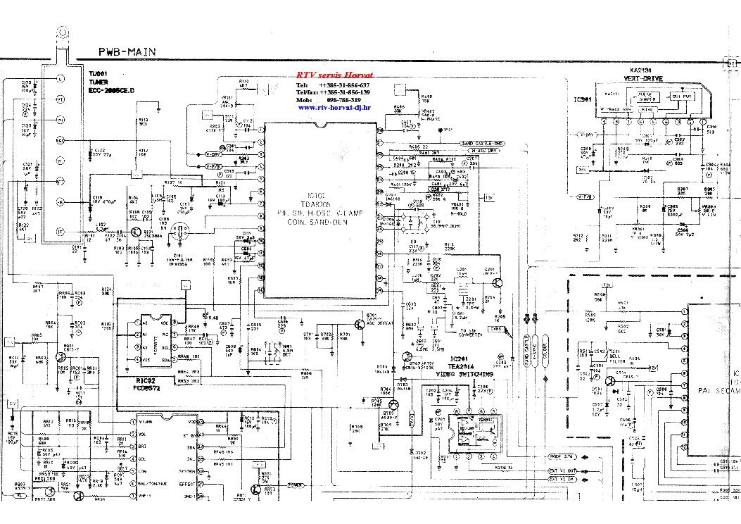 Crt Tv Circuit Board Diagram - Circuit Diagram Images