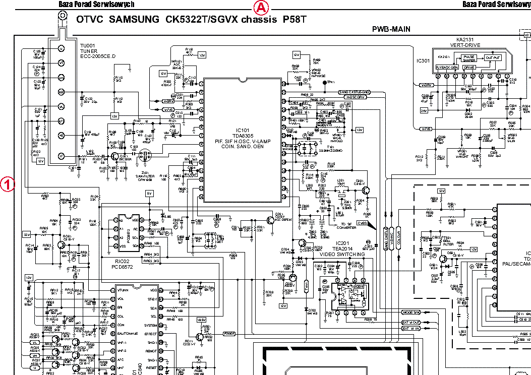 Схема samsung cs 21m6wtq